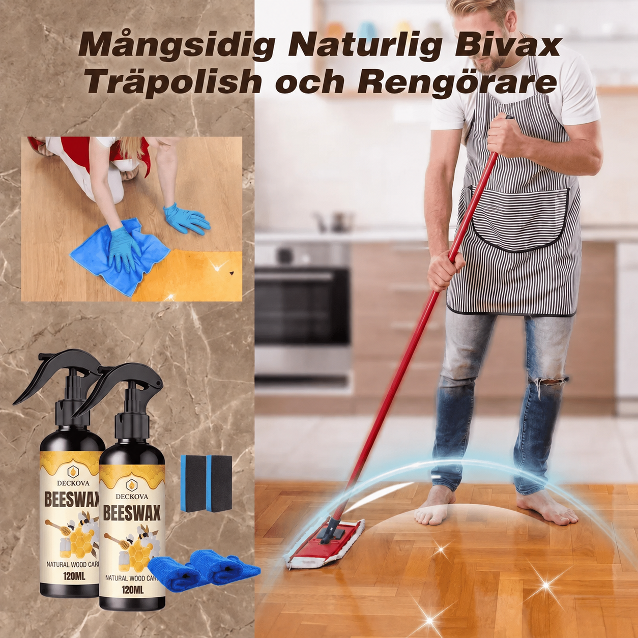 DECKOVA – Naturlig Bivaxspray för Trä och Möbler
